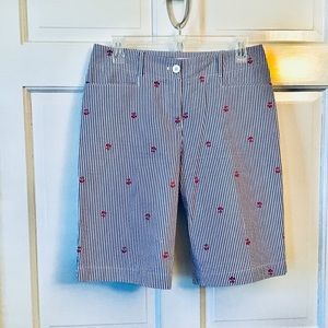 Talbots Nautical Seersucker Shorts NWOT